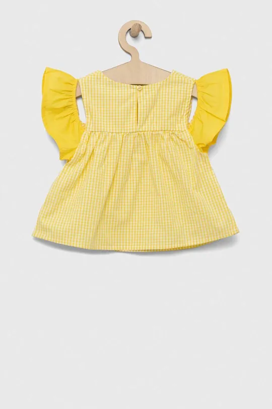 United Colors of Benetton bluzka bawełniana dziecięca żółty