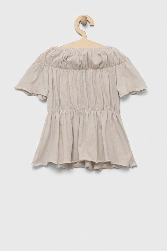 Хлопковая блузка Sisley серый
