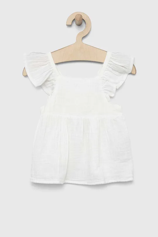 белый Детская хлопковая блузка GAP Для девочек