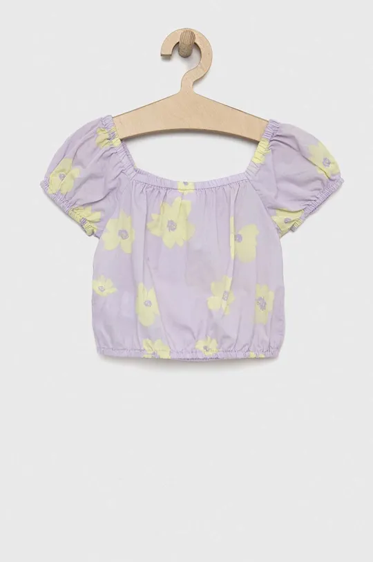 GAP bluzka lniana dziecięca fioletowy