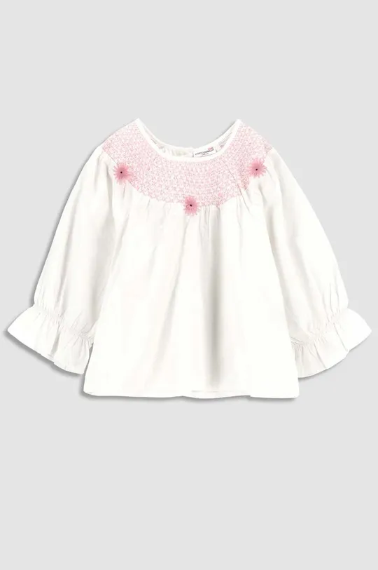 білий Дитяча бавовняна блузка Coccodrillo Для дівчаток