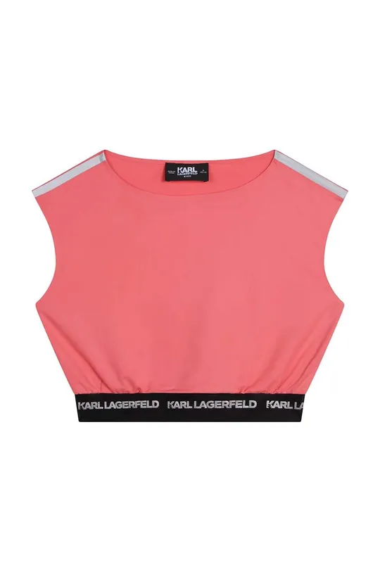 roza Dječja bluza Karl Lagerfeld Za djevojčice