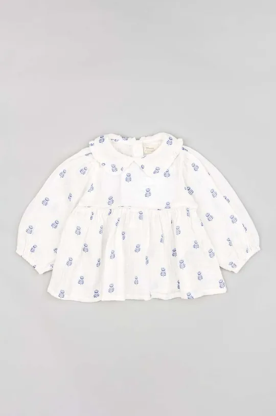 белый Хлопковая блузка для младенцев zippy Для девочек