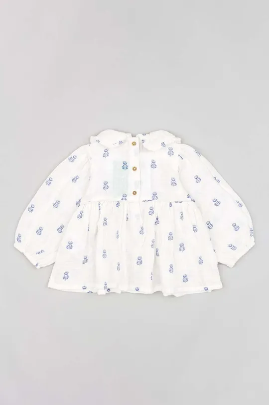 Βαμβακερή μπλούζα μωρού zippy λευκό