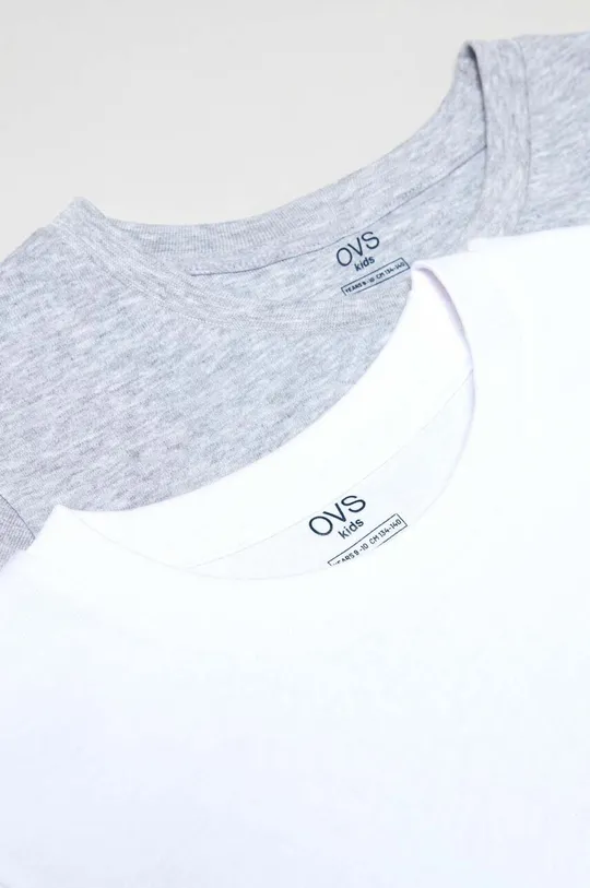 OVS t-shirt piżamowy dziecięcy 2-pack szary