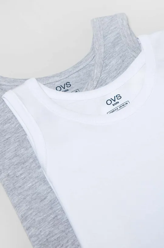Παιδικό μπλουζάκι πιτζάμας OVS 2-pack λευκό