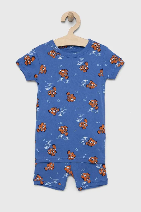 modrá Detské bavlnené pyžamo GAP x Pixar Chlapčenský