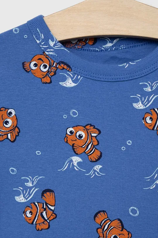 plava Dječja pamučna pidžama GAP x Pixar