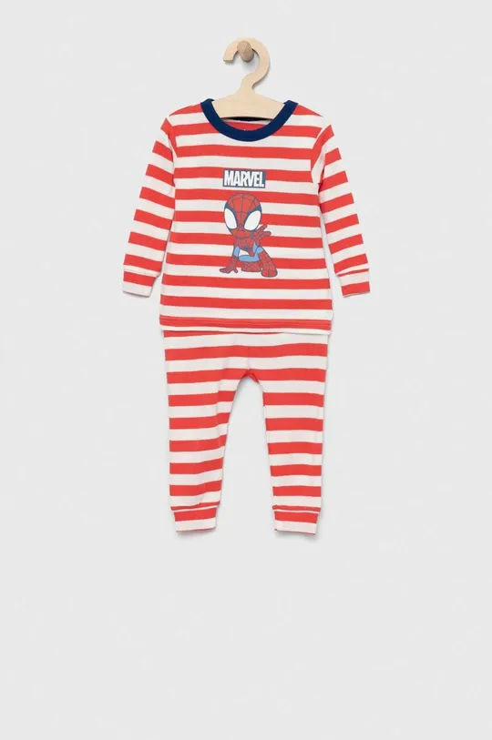 rdeča Otroška bombažna pižama GAP X Marvel Fantovski