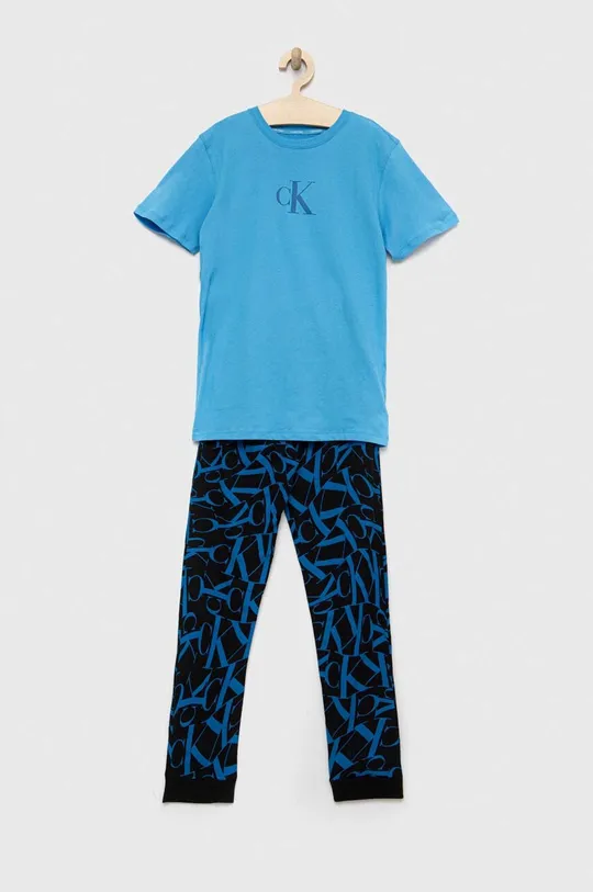 μπλε Παιδικές βαμβακερές πιτζάμες Calvin Klein Underwear Για αγόρια