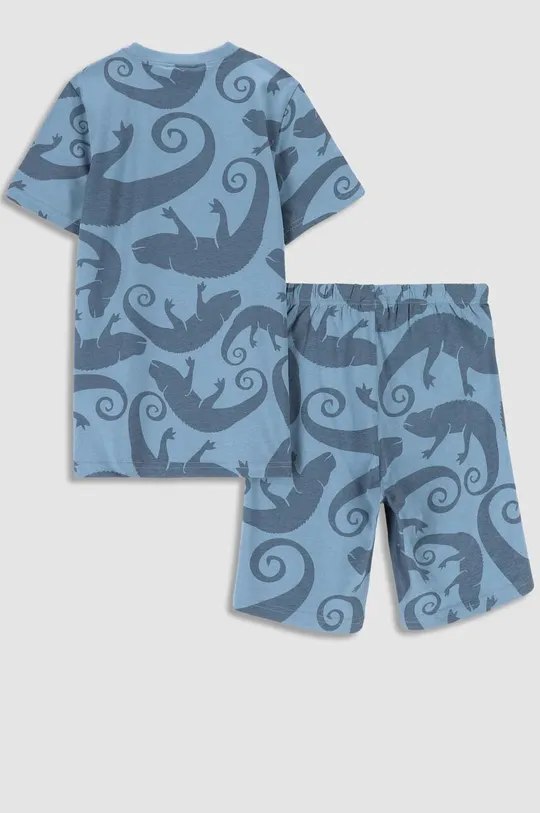 Otroška bombažna pižama Coccodrillo modra