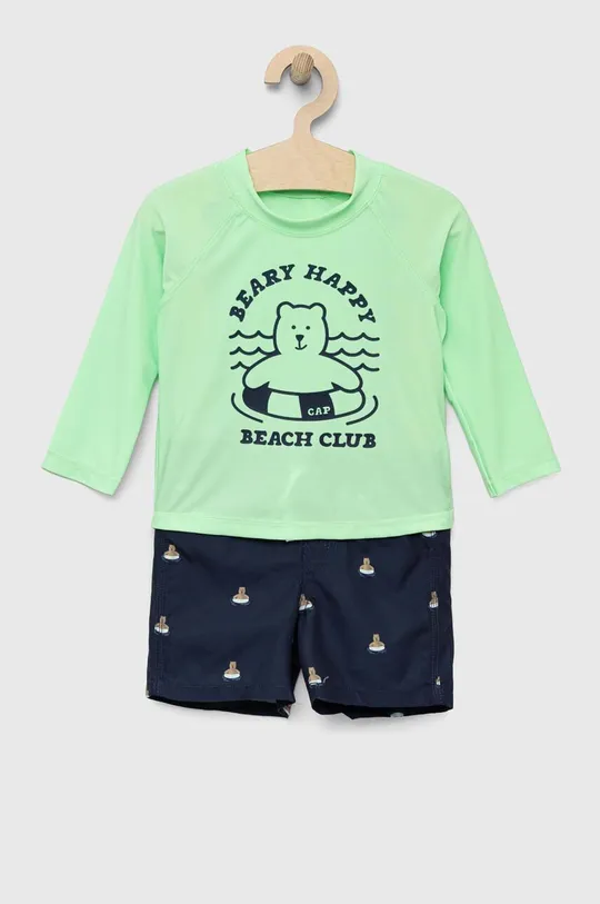 zöld GAP gyerek fürdőruha szett - rövidnadrág és póló Fiú