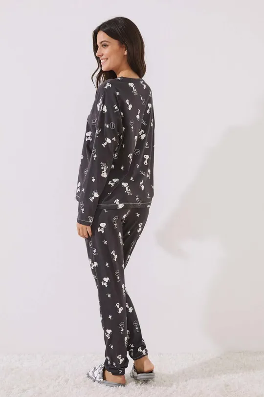 μαύρο Βαμβακερές πιτζάμες women'secret Snoopy