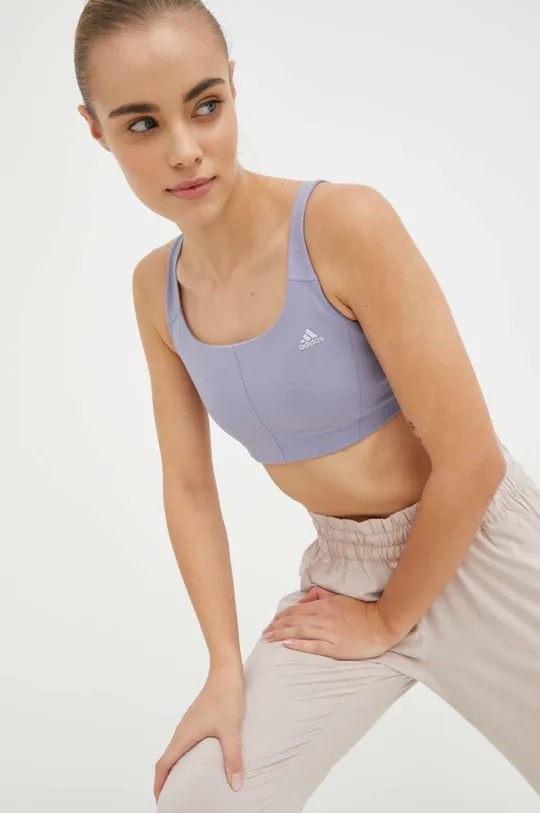 lila Adidas Performance sportmelltartó jógázáshoz Női