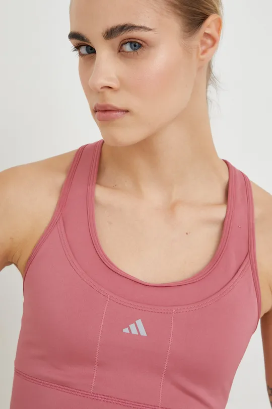różowy adidas Performance biustonosz sportowy