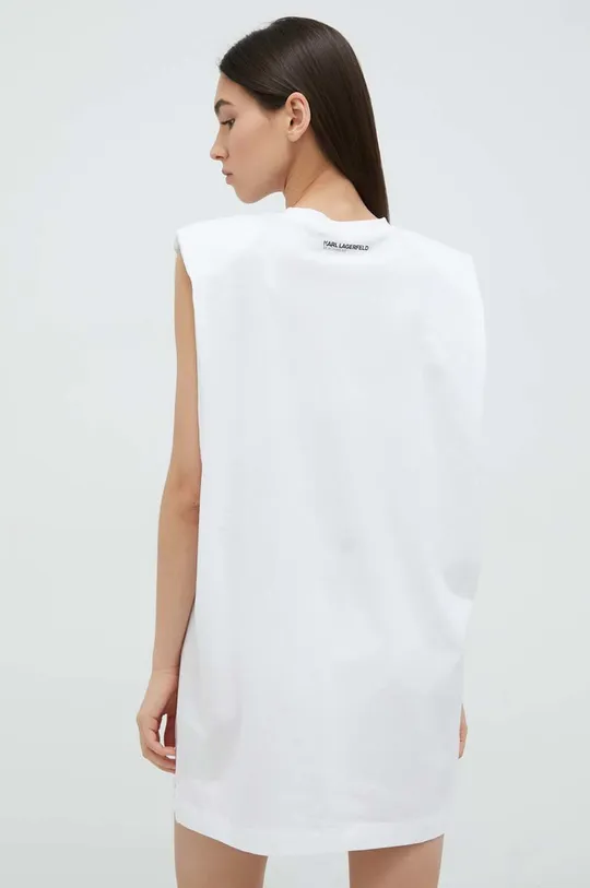 Бавовняна пляжна сукня Karl Lagerfeld білий