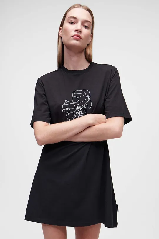 Spalna srajca Karl Lagerfeld črna