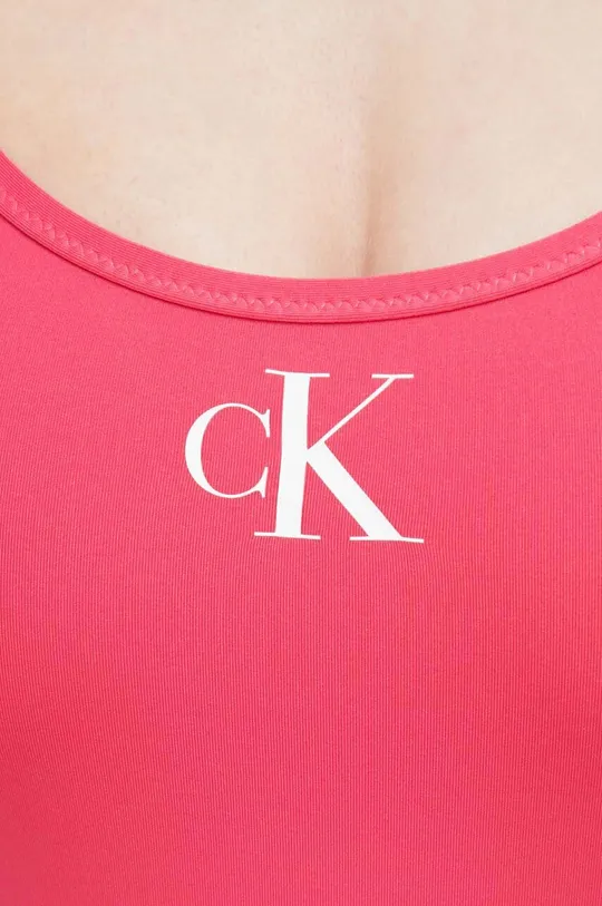 rózsaszín Calvin Klein egyrészes fürdőruha