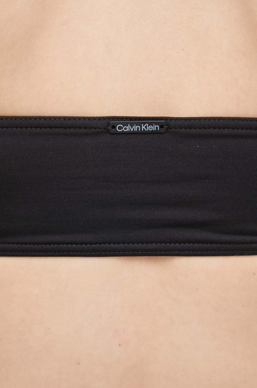Calvin Klein sutien de baie culoarea negru, cupa usor rigidizata