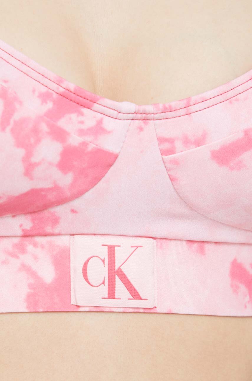 Calvin Klein sutien de baie culoarea roz, cupa usor rigidizata ANSWEAR.ro