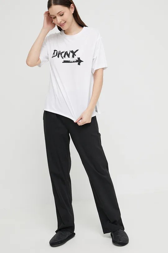 Μπλουζάκι πιτζάμας DKNY λευκό