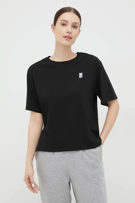 czarny Dkny t-shirt piżamowy Damski