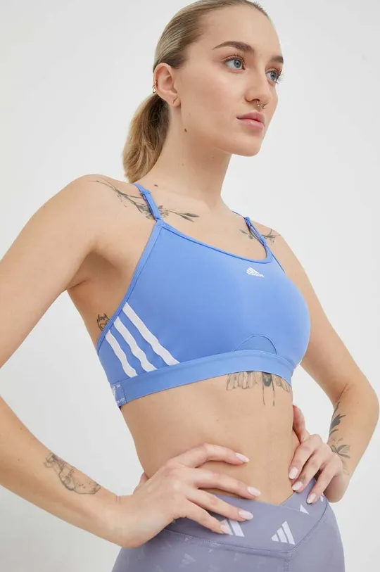 μπλε Σουτιέν γιόγκα adidas Performance AeroReact Γυναικεία
