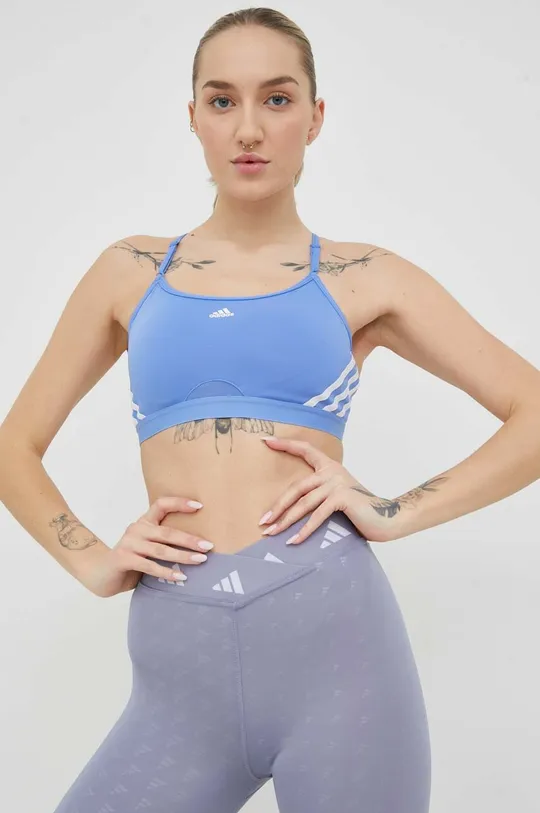 modrá Podprsenka na jogu adidas Performance AeroReact