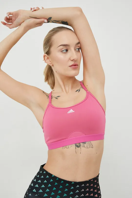 розовый Бюстгальтер для йоги adidas Performance Aeroreact Женский