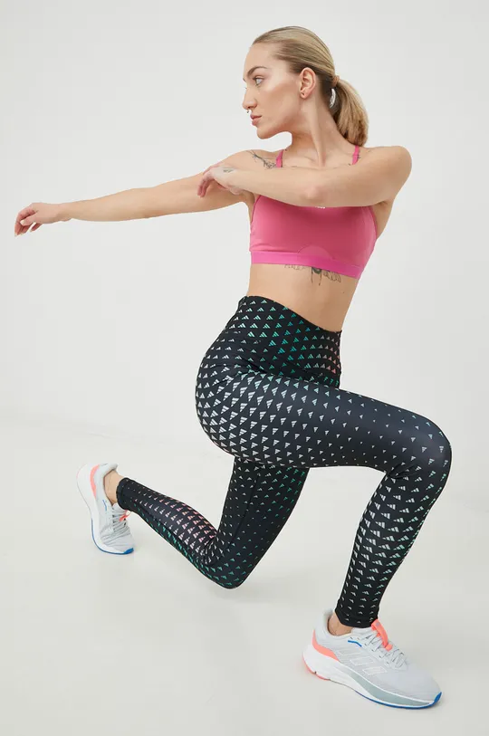 Podprsenka na jogu adidas Performance Aeroreact ružová