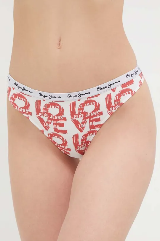 κόκκινο Στρινγκ Pepe Jeans 3-pack Γυναικεία