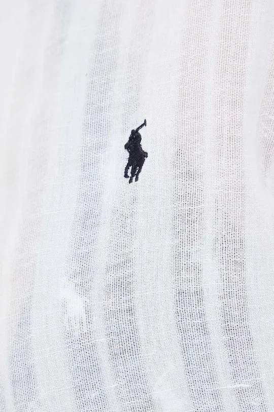 biela Ľanová plážová košeľa Polo Ralph Lauren