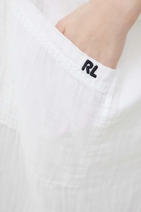 bijela Pamučni ogrtač za plažu Polo Ralph Lauren