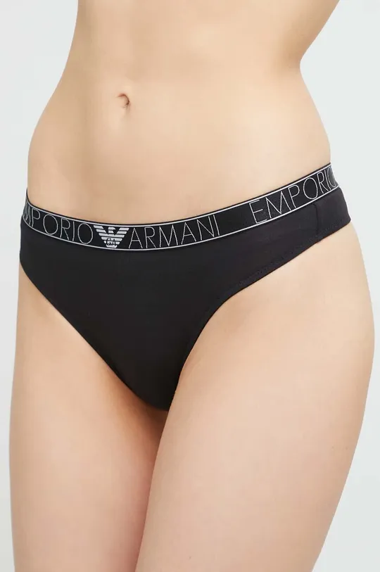 Στρινγκ Emporio Armani Underwear 2-pack μαύρο