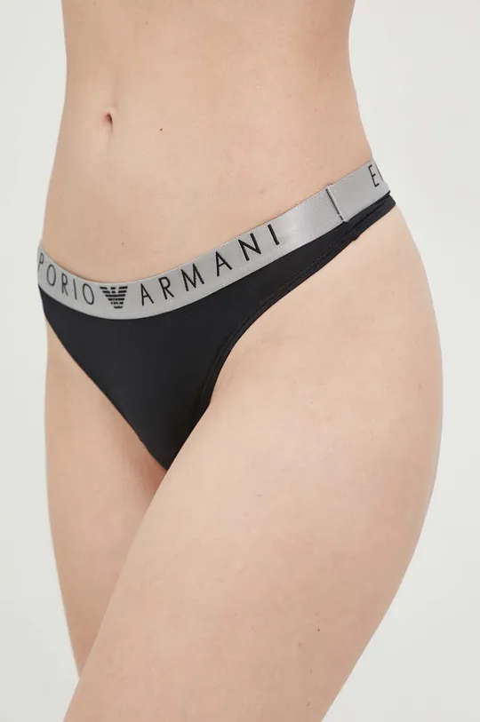 crna Tange Emporio Armani Underwear 2-pack Ženski