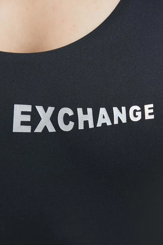 fekete Armani Exchange egyrészes fürdőruha