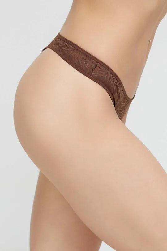 Calvin Klein Underwear stringi brązowy