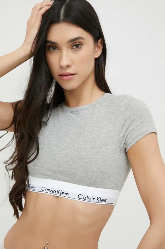 γκρί Μπλουζάκι Calvin Klein Underwear Γυναικεία