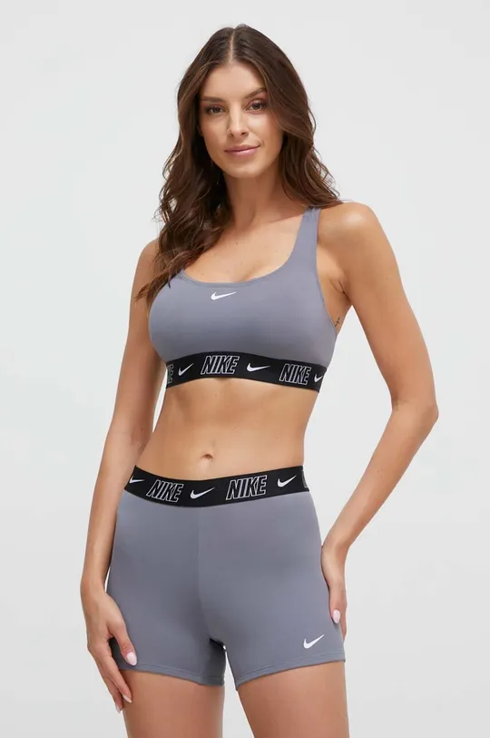 Plavkové šortky Nike Logo Tape sivá