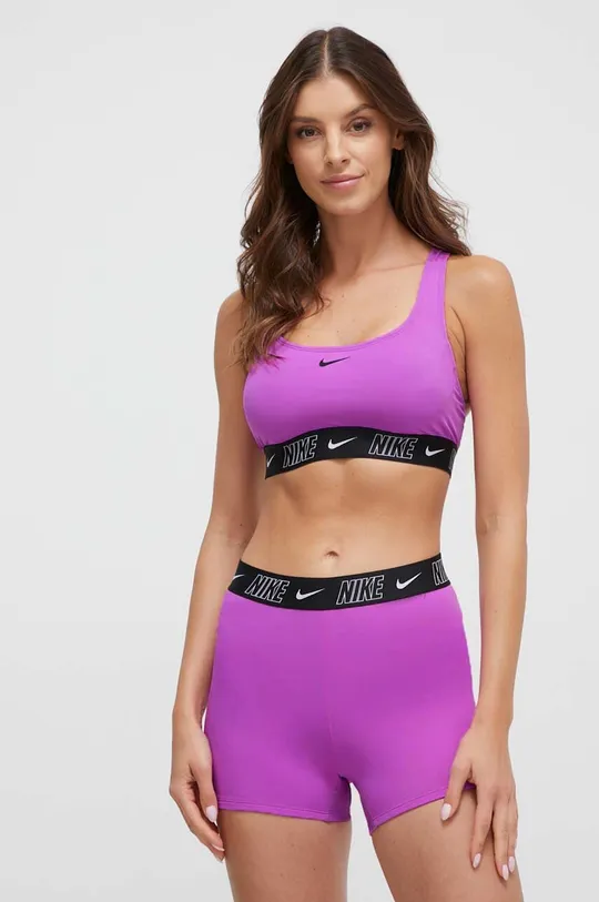 Nike top bikini Logo Tape violetto