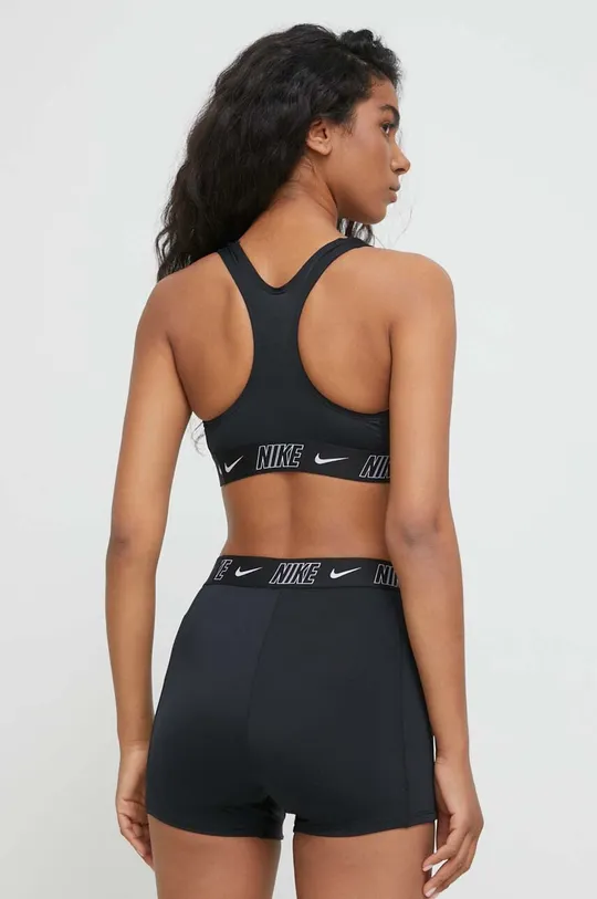 Plavková podprsenka Nike Logo Tape čierna