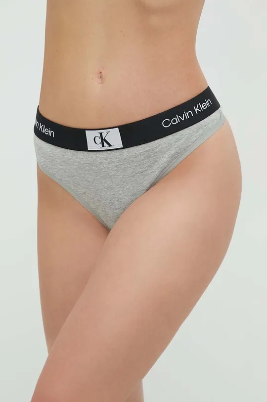сірий Стринги Calvin Klein Underwear Жіночий