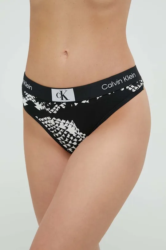 czarny Calvin Klein Underwear stringi Damski