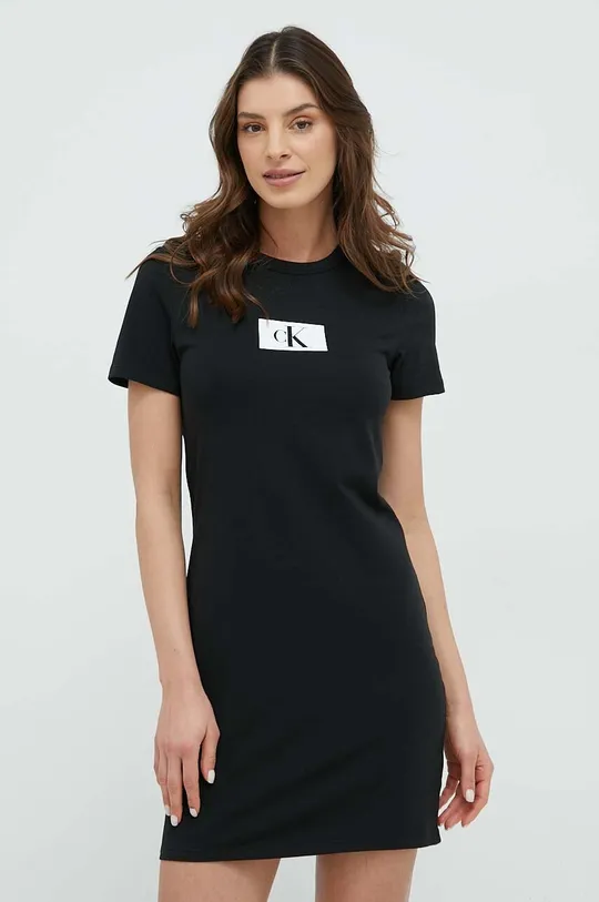 črna Spalna srajca Calvin Klein Underwear Ženski