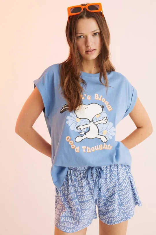 Бавовняна піжама women'secret Snoopy блакитний