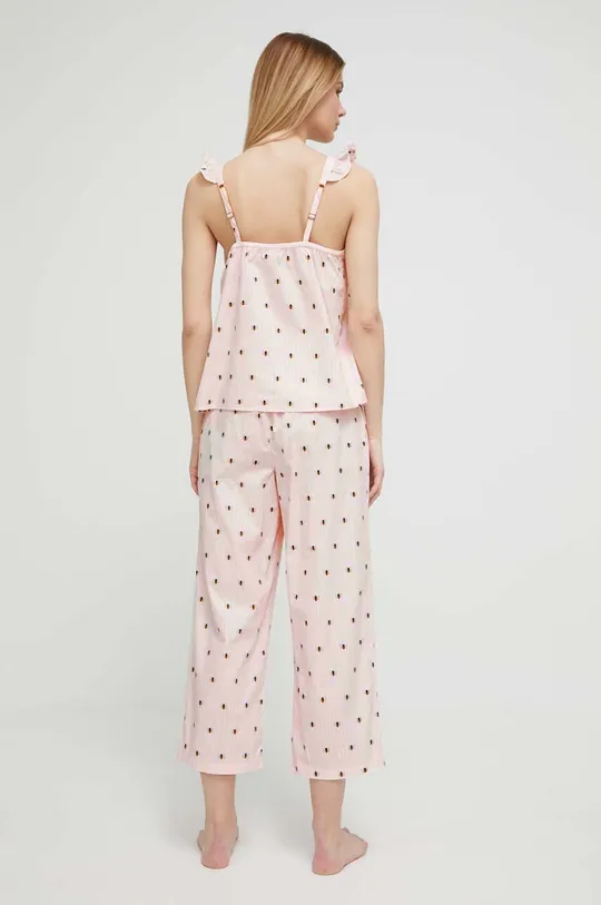 Bombažna pižama Kate Spade roza