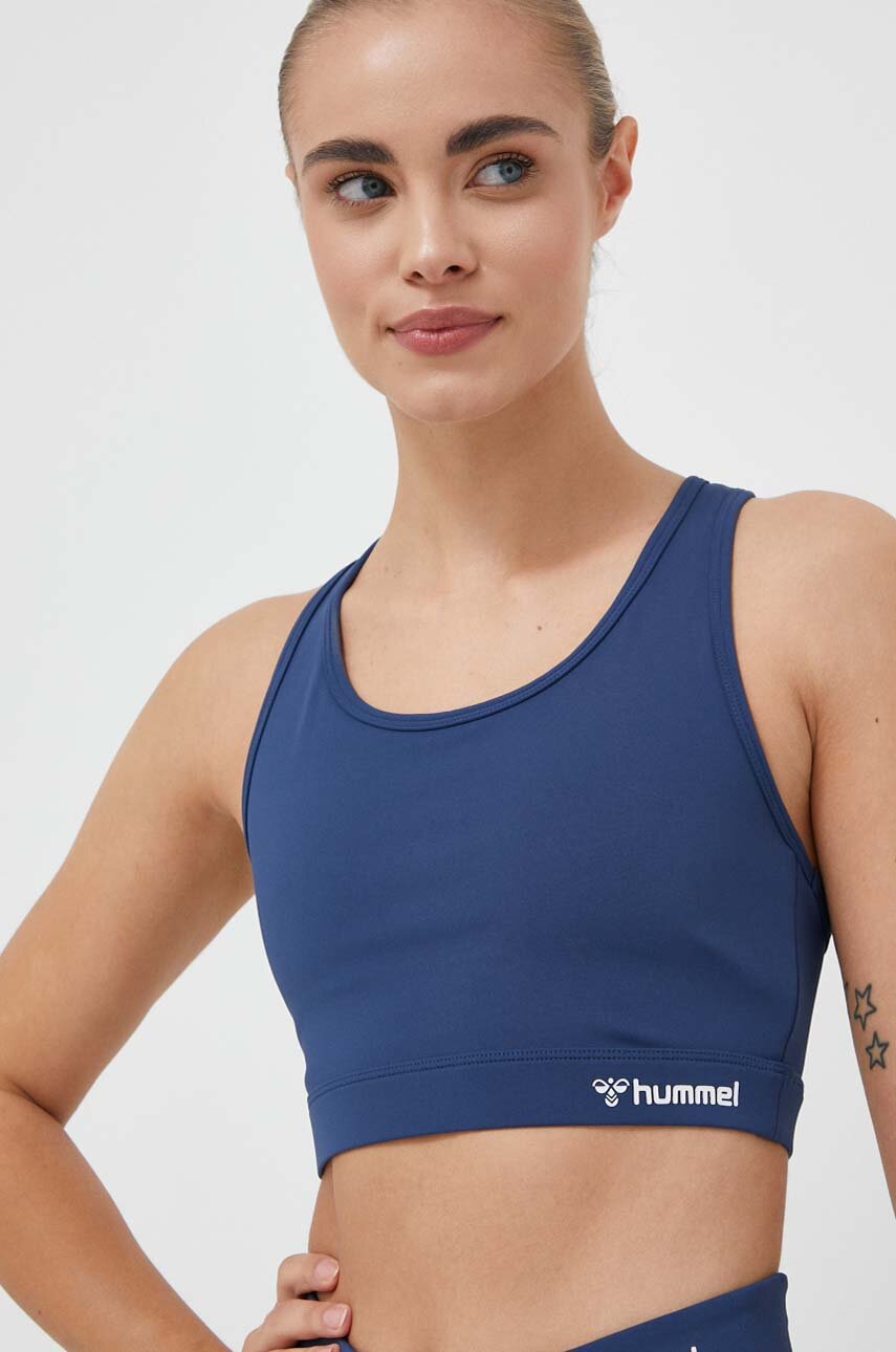 Спортивный бюстгальтер Hummel Active цвет синий однотонный | ANSWEAR.ua
