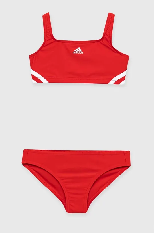 червоний Роздільний дитячий купальник adidas Performance 3S Для дівчаток
