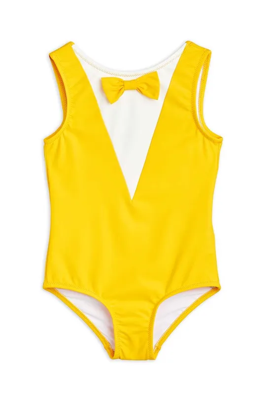 żółty Mini Rodini jednoczęściowy strój kąpielowy dziecięcy Dziewczęcy