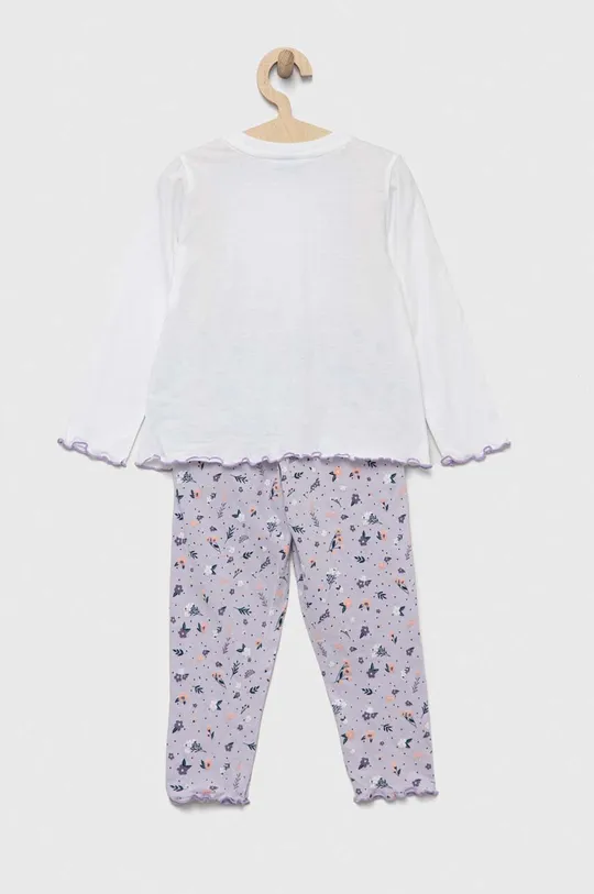 OVS piżama bawełniana dziecięca fioletowy